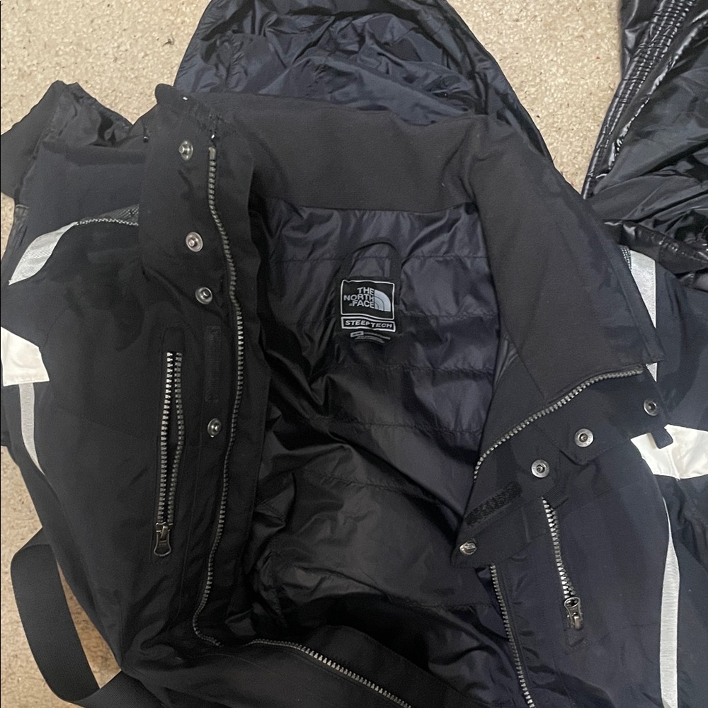 The North Face Men's Black and White Puffer Jacket